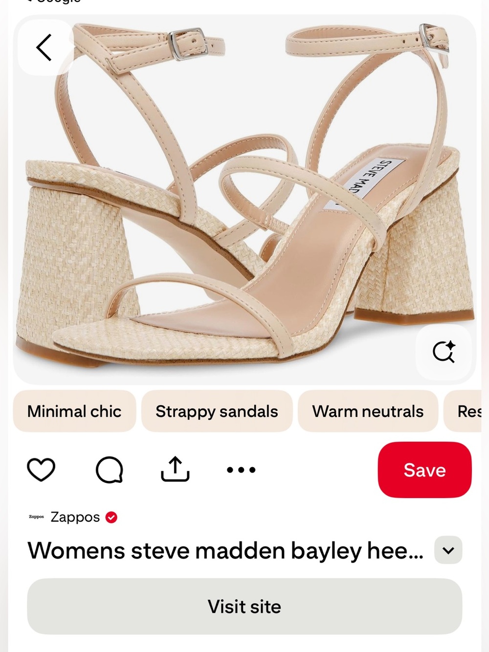 Steve Madden beige woven strappy block heel sandals
